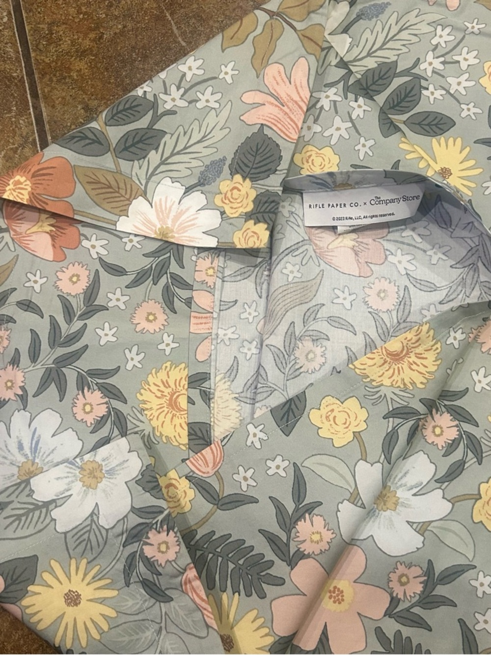 Rifle Paper Co x The Company Store 100% Cotton Duvet Cover King 2 Pillow Shams - Picture 9 of 10